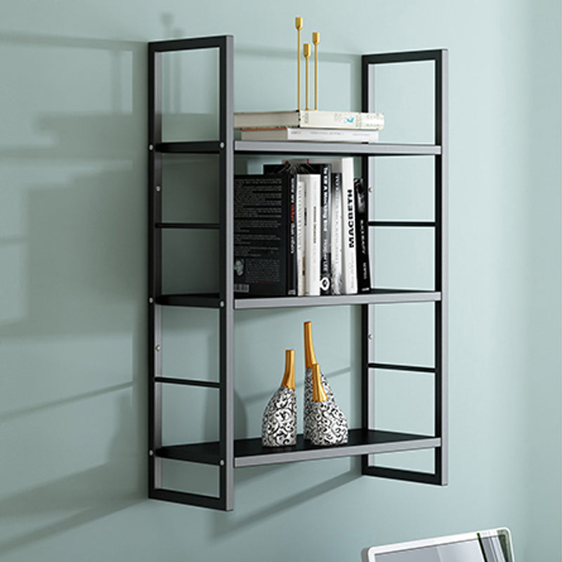 Industrial Wall Mounted Bookshelf Black and White Iron Shelf for Home Clearhalo 'Bookcases' 'furn' 'furn_bookcases' 'Furniture' 'furniture_bookcases' 'kitchen' 'kitchen_bookcases' 'Living Room Furniture' 'Office Furniture' 4708691