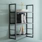 Industrial Wall Mounted Bookshelf Black and White Iron Shelf for Home 23.6"L x 9.4"W x 37.8"H Black Clearhalo 'Bookcases' 'furn' 'furn_bookcases' 'Furniture' 'furniture_bookcases' 'kitchen' 'kitchen_bookcases' 'Living Room Furniture' 'Office Furniture' 4708692