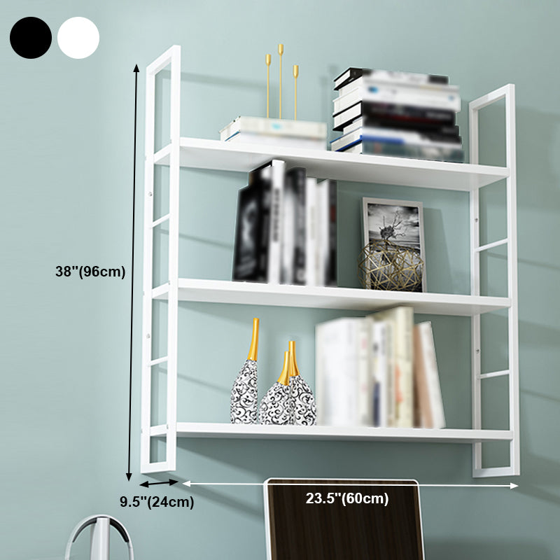 Industrial Wall Mounted Bookshelf Black and White Iron Shelf for Home Clearhalo 'Bookcases' 'furn' 'furn_bookcases' 'Furniture' 'furniture_bookcases' 'kitchen' 'kitchen_bookcases' 'Living Room Furniture' 'Office Furniture' 4708701