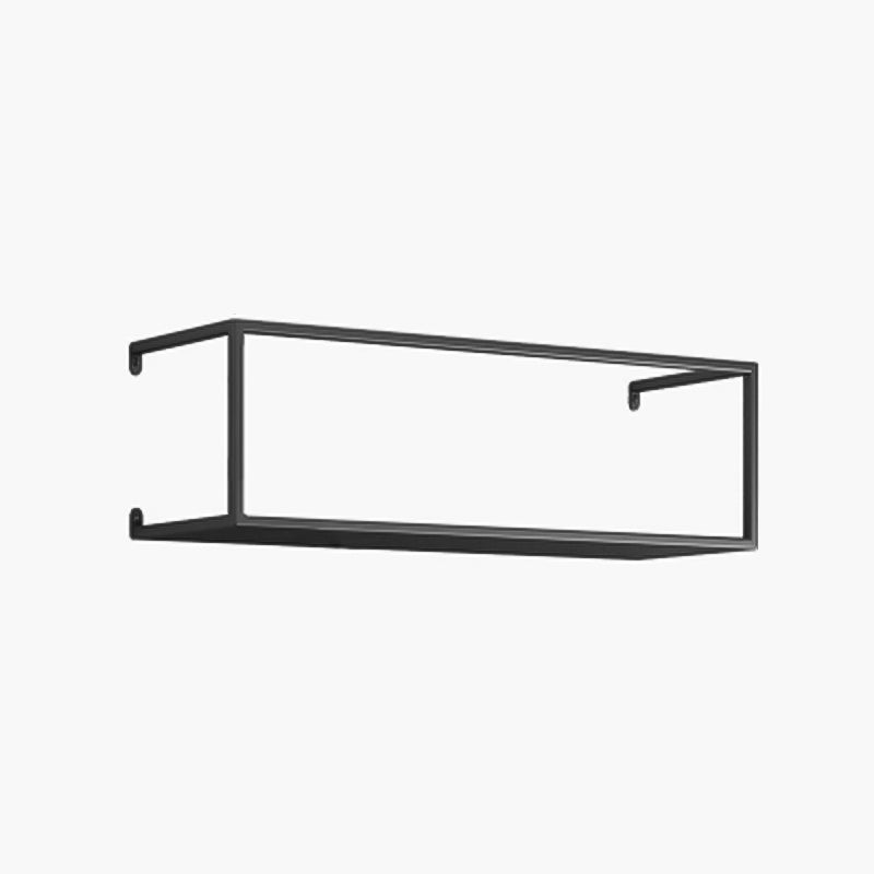 Gold/Black Wall Mounted Bookshelf Iron Modern Closed Back Shelf 19.7"L x 6.3"W x 5.9"H Black 1 Piece Clearhalo 'Bookcases' 'furn' 'furn_bookcases' 'Furniture' 'furniture_bookcases' 'kitchen' 'kitchen_bookcases' 'Living Room Furniture' 'Office Furniture' 4708707