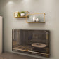 Gold/Black Wall Mounted Bookshelf Iron Modern Closed Back Shelf Clearhalo 'Bookcases' 'furn' 'furn_bookcases' 'Furniture' 'furniture_bookcases' 'kitchen' 'kitchen_bookcases' 'Living Room Furniture' 'Office Furniture' 4708708