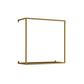 Gold/Black Wall Mounted Bookshelf Iron Modern Closed Back Shelf 15.7"L x 7.1"W x 15.7"H Gold 1 Piece Clearhalo 'Bookcases' 'furn' 'furn_bookcases' 'Furniture' 'furniture_bookcases' 'kitchen' 'kitchen_bookcases' 'Living Room Furniture' 'Office Furniture' 4708714
