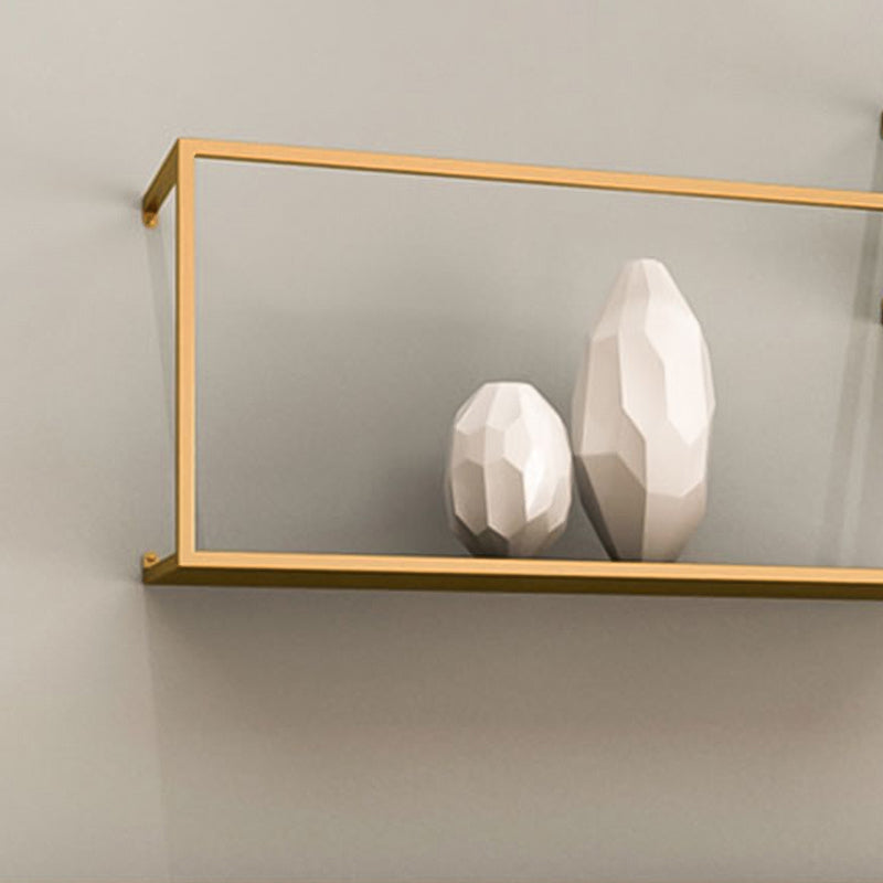 Gold/Black Wall Mounted Bookshelf Iron Modern Closed Back Shelf Clearhalo 'Bookcases' 'furn' 'furn_bookcases' 'Furniture' 'furniture_bookcases' 'kitchen' 'kitchen_bookcases' 'Living Room Furniture' 'Office Furniture' 4708718