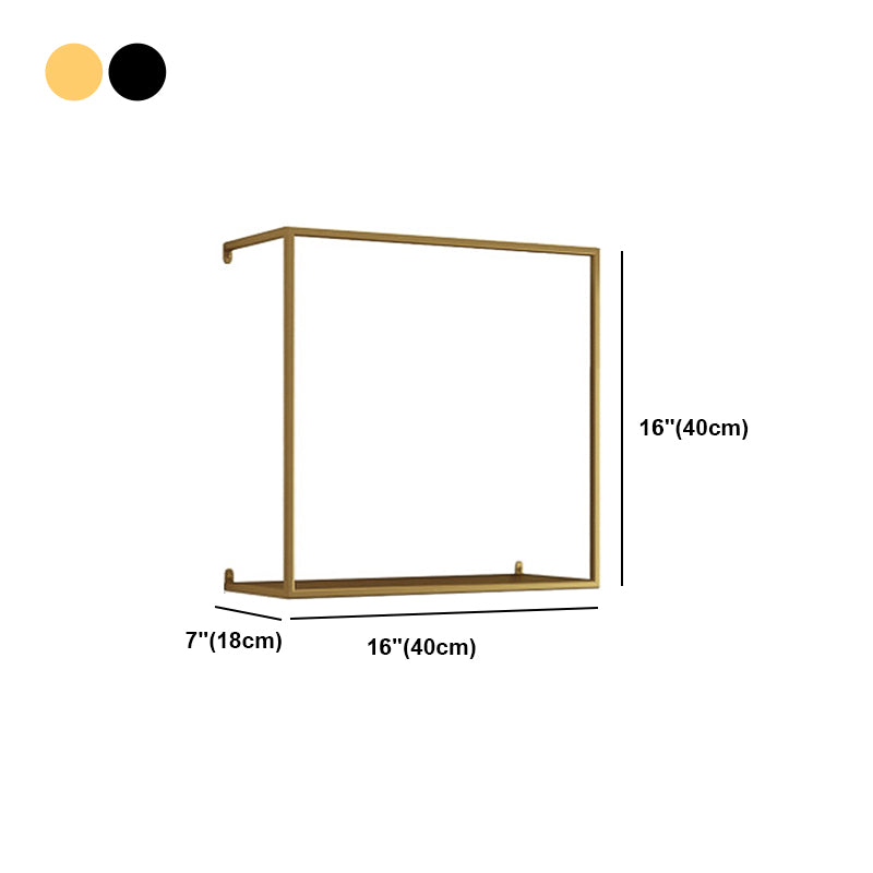 Gold/Black Wall Mounted Bookshelf Iron Modern Closed Back Shelf Clearhalo 'Bookcases' 'furn' 'furn_bookcases' 'Furniture' 'furniture_bookcases' 'kitchen' 'kitchen_bookcases' 'Living Room Furniture' 'Office Furniture' 4708726