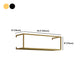 Gold/Black Wall Mounted Bookshelf Iron Modern Closed Back Shelf Clearhalo 'Bookcases' 'furn' 'furn_bookcases' 'Furniture' 'furniture_bookcases' 'kitchen' 'kitchen_bookcases' 'Living Room Furniture' 'Office Furniture' 4708727