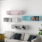 Contemporary Wall Unit Bookshelf Iron Horizontal Shelf,39.4"L x 9.8"W x 9.8"H Clearhalo 'Bookcases' 'furn' 'furn_bookcases' 'Furniture' 'furniture_bookcases' 'kitchen' 'kitchen_bookcases' 'Living Room Furniture' 'Office Furniture' 4708731