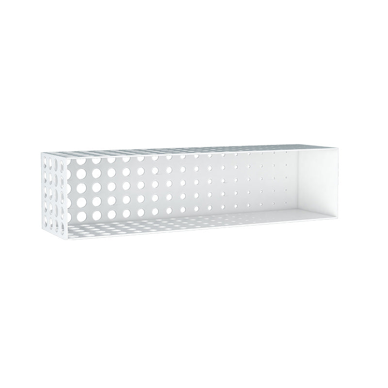 Contemporary Wall Unit Bookshelf Iron Horizontal Shelf,39.4"L x 9.8"W x 9.8"H White 1 Piece Clearhalo 'Bookcases' 'furn' 'furn_bookcases' 'Furniture' 'furniture_bookcases' 'kitchen' 'kitchen_bookcases' 'Living Room Furniture' 'Office Furniture' 4708735