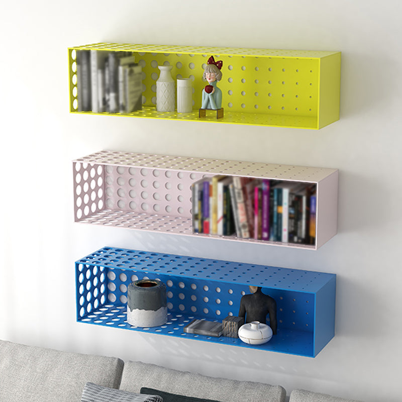 Contemporary Wall Unit Bookshelf Iron Horizontal Shelf,39.4"L x 9.8"W x 9.8"H Clearhalo 'Bookcases' 'furn' 'furn_bookcases' 'Furniture' 'furniture_bookcases' 'kitchen' 'kitchen_bookcases' 'Living Room Furniture' 'Office Furniture' 4708736