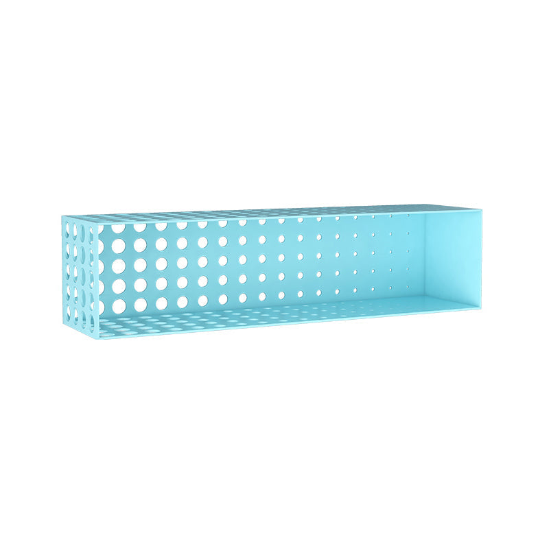 Contemporary Wall Unit Bookshelf Iron Horizontal Shelf,39.4"L x 9.8"W x 9.8"H Sky Blue 1 Piece Clearhalo 'Bookcases' 'furn' 'furn_bookcases' 'Furniture' 'furniture_bookcases' 'kitchen' 'kitchen_bookcases' 'Living Room Furniture' 'Office Furniture' 4708739