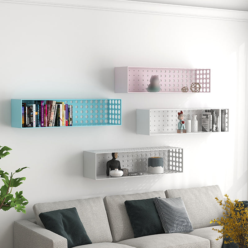Contemporary Wall Unit Bookshelf Iron Horizontal Shelf,39.4"L x 9.8"W x 9.8"H Clearhalo 'Bookcases' 'furn' 'furn_bookcases' 'Furniture' 'furniture_bookcases' 'kitchen' 'kitchen_bookcases' 'Living Room Furniture' 'Office Furniture' 4708756