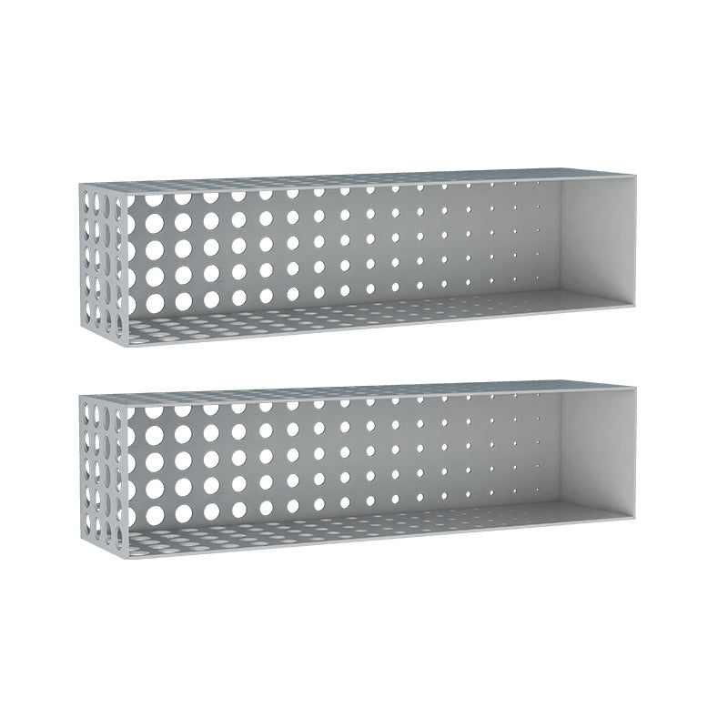 Contemporary Wall Unit Bookshelf Iron Horizontal Shelf,39.4"L x 9.8"W x 9.8"H Dark Gray 2 Piece Set Clearhalo 'Bookcases' 'furn' 'furn_bookcases' 'Furniture' 'furniture_bookcases' 'kitchen' 'kitchen_bookcases' 'Living Room Furniture' 'Office Furniture' 4708760