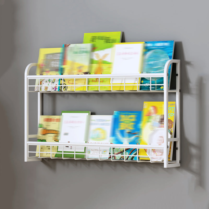 White Bookshelf Contemporary Style Wall Mounted Bookcase for Home Office 32.1"L x 4.6"W x 18.9"H Clearhalo 'Bookcases' 'furn' 'furn_bookcases' 'Furniture' 'furniture_bookcases' 'kitchen' 'kitchen_bookcases' 'Living Room Furniture' 'Office Furniture' 4708782