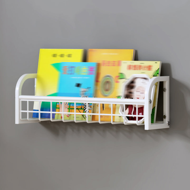 White Bookshelf Contemporary Style Wall Mounted Bookcase for Home Office 20.3"L x 4.6"W x 6.3"H Clearhalo 'Bookcases' 'furn' 'furn_bookcases' 'Furniture' 'furniture_bookcases' 'kitchen' 'kitchen_bookcases' 'Living Room Furniture' 'Office Furniture' 4708783