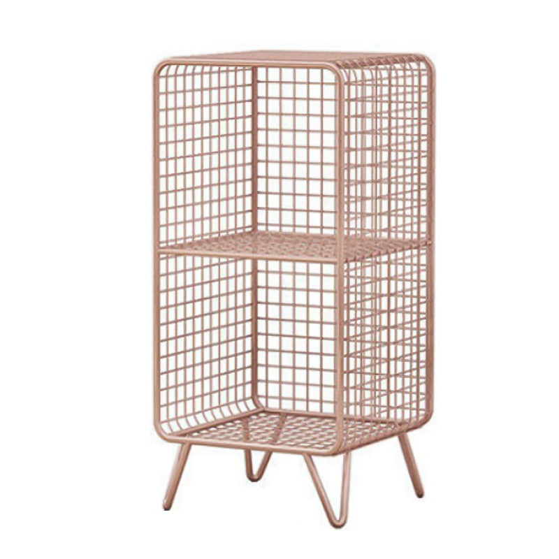 Metal Bookcase Shelf Industrial Closed Bookcase for Study Room 14"L x 12"W x 26"H Pink Clearhalo 'Bookcases' 'furn' 'furn_bookcases' 'Furniture' 'furniture_bookcases' 'kitchen' 'kitchen_bookcases' 'Living Room Furniture' 'Office Furniture' 4708803