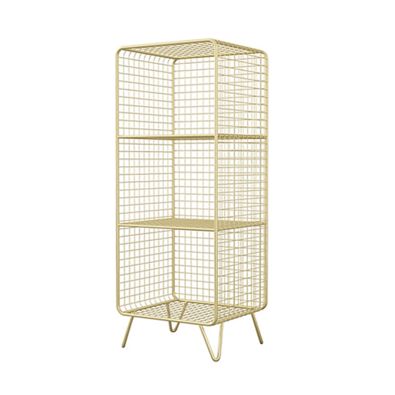 Closed Bookcase Shelf Industrial Metal Shelves for Study Room 14"L x 12"W x 35"H Gold Clearhalo 'Bookcases' 'furn' 'furn_bookcases' 'Furniture' 'furniture_bookcases' 'kitchen' 'kitchen_bookcases' 'Living Room Furniture' 'Office Furniture' 4708820