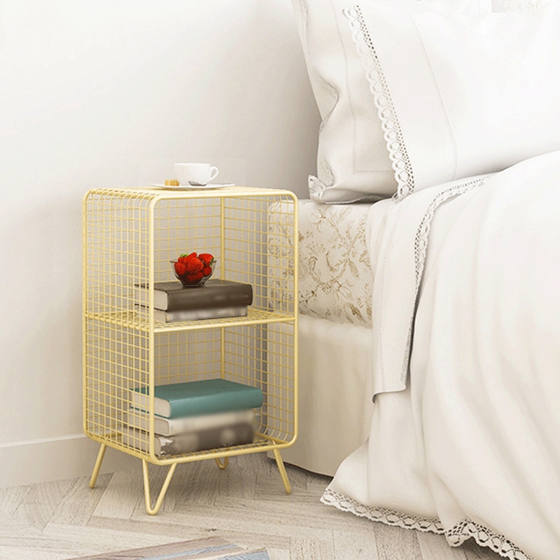 Closed Bookcase Shelf Industrial Metal Shelves for Study Room 14"L x 12"W x 26"H Gold Clearhalo 'Bookcases' 'furn' 'furn_bookcases' 'Furniture' 'furniture_bookcases' 'kitchen' 'kitchen_bookcases' 'Living Room Furniture' 'Office Furniture' 4708821