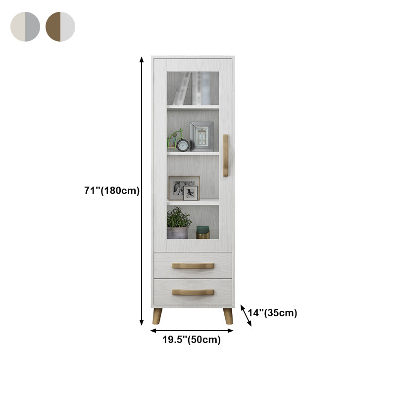 Contemporary Style Standard Bookcase Vertical Book Shelf with Drawer Storage Clearhalo 'Bookcases' 'furn' 'furn_bookcases' 'Furniture' 'furniture_bookcases' 'kitchen' 'kitchen_bookcases' 'Living Room Furniture' 'Office Furniture' 4708877