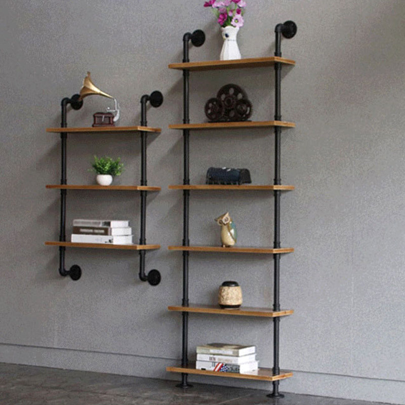 Wall Mounted Bookcase Industrial Metal Floating Shelf for Study Room Clearhalo 'Bookcases' 'furn' 'furn_bookcases' 'Furniture' 'furniture_bookcases' 'kitchen' 'kitchen_bookcases' 'Living Room Furniture' 'Office Furniture' 4708880