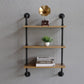Wall Mounted Bookcase Industrial Metal Floating Shelf for Study Room 24"L x 8"W x 35"H Clearhalo 'Bookcases' 'furn' 'furn_bookcases' 'Furniture' 'furniture_bookcases' 'kitchen' 'kitchen_bookcases' 'Living Room Furniture' 'Office Furniture' 4708891