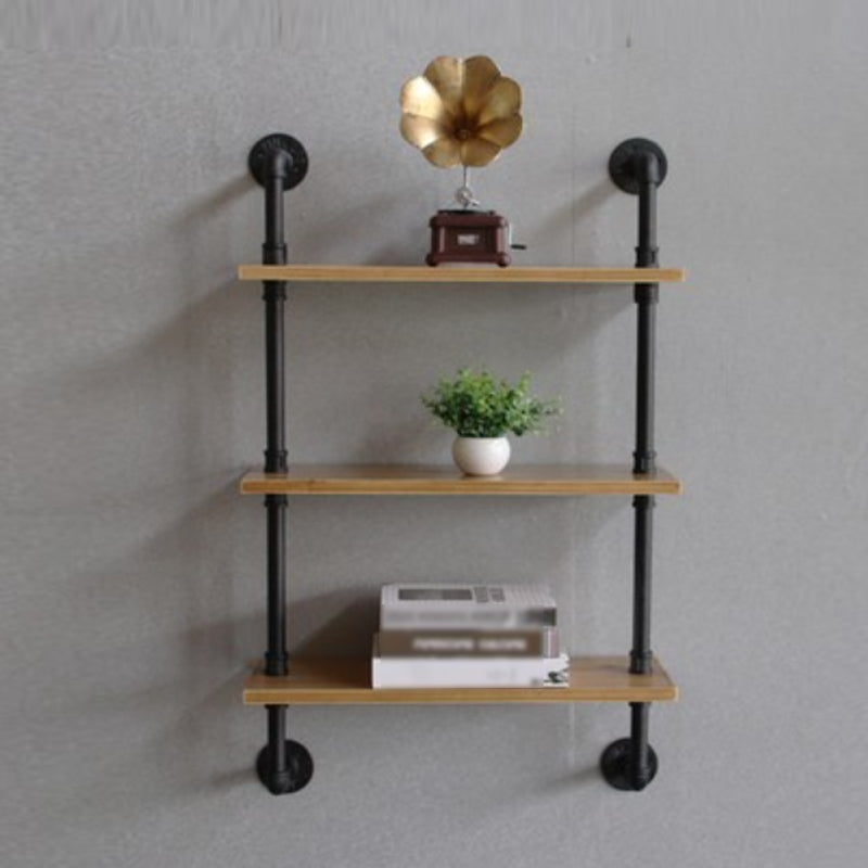 Wall Mounted Bookcase Industrial Metal Floating Shelf for Study Room 24"L x 8"W x 35"H Clearhalo 'Bookcases' 'furn' 'furn_bookcases' 'Furniture' 'furniture_bookcases' 'kitchen' 'kitchen_bookcases' 'Living Room Furniture' 'Office Furniture' 4708891