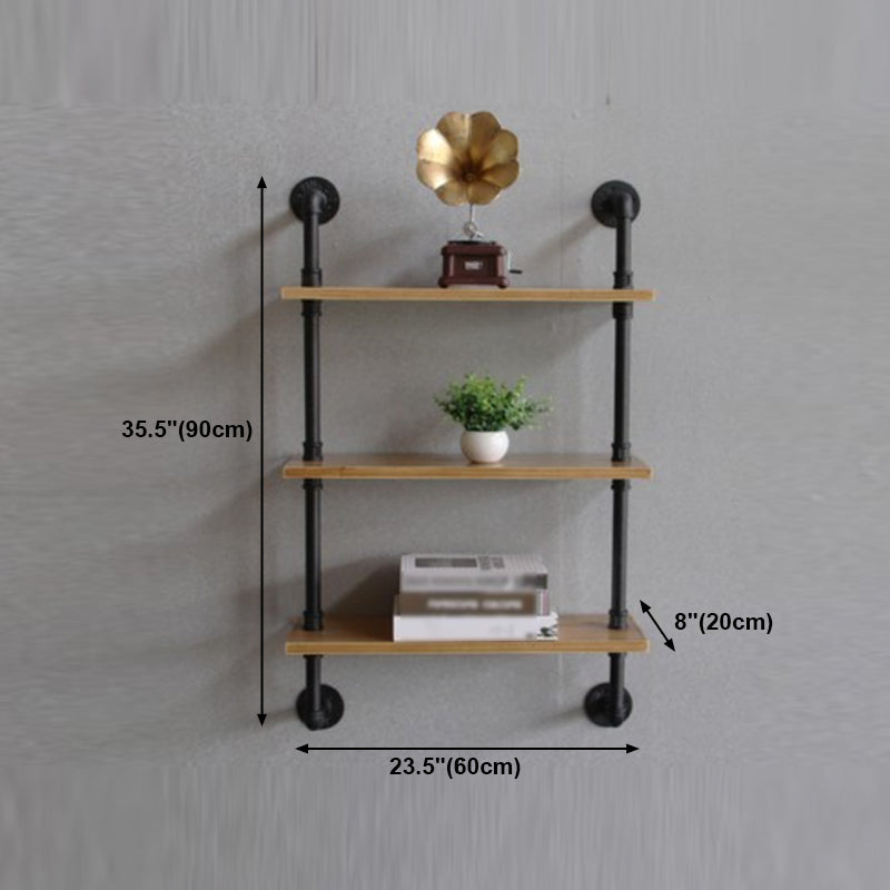 Wall Mounted Bookcase Industrial Metal Floating Shelf for Study Room Clearhalo 'Bookcases' 'furn' 'furn_bookcases' 'Furniture' 'furniture_bookcases' 'kitchen' 'kitchen_bookcases' 'Living Room Furniture' 'Office Furniture' 4708895