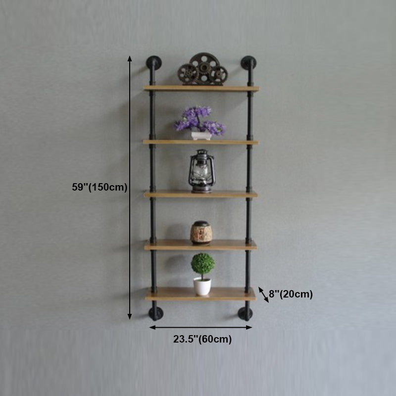 Wall Mounted Bookcase Industrial Metal Floating Shelf for Study Room Clearhalo 'Bookcases' 'furn' 'furn_bookcases' 'Furniture' 'furniture_bookcases' 'kitchen' 'kitchen_bookcases' 'Living Room Furniture' 'Office Furniture' 4708897