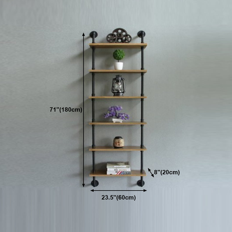 Wall Mounted Bookcase Industrial Metal Floating Shelf for Study Room Clearhalo 'Bookcases' 'furn' 'furn_bookcases' 'Furniture' 'furniture_bookcases' 'kitchen' 'kitchen_bookcases' 'Living Room Furniture' 'Office Furniture' 4708898