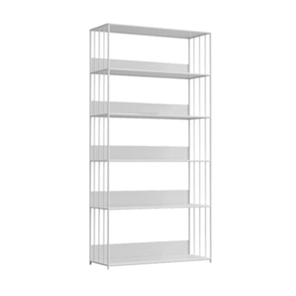 Open Metal Bookcase Modern Style Rectangular Shelve for Study Room 31.5"L x 11.8"W x 63"H White Clearhalo 'Bookcases' 'furn' 'furn_bookcases' 'Furniture' 'furniture_bookcases' 'kitchen' 'kitchen_bookcases' 'Living Room Furniture' 'Office Furniture' 4708902
