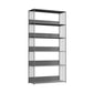 Open Metal Bookcase Modern Style Rectangular Shelve for Study Room 31.5"L x 11.8"W x 63"H Grey Clearhalo 'Bookcases' 'furn' 'furn_bookcases' 'Furniture' 'furniture_bookcases' 'kitchen' 'kitchen_bookcases' 'Living Room Furniture' 'Office Furniture' 4708907