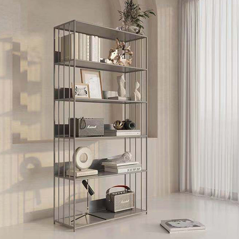 Open Metal Bookcase Modern Style Rectangular Shelve for Study Room Clearhalo 'Bookcases' 'furn' 'furn_bookcases' 'Furniture' 'furniture_bookcases' 'kitchen' 'kitchen_bookcases' 'Living Room Furniture' 'Office Furniture' 4708917