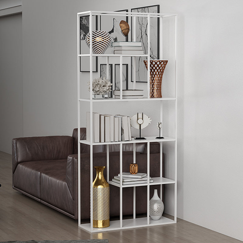 Minimalist Style Open Shelve Bookcase in Metal Material Shelves White Clearhalo 'Bookcases' 'furn' 'furn_bookcases' 'Furniture' 'furniture_bookcases' 'kitchen' 'kitchen_bookcases' 'Living Room Furniture' 'Office Furniture' 4708923