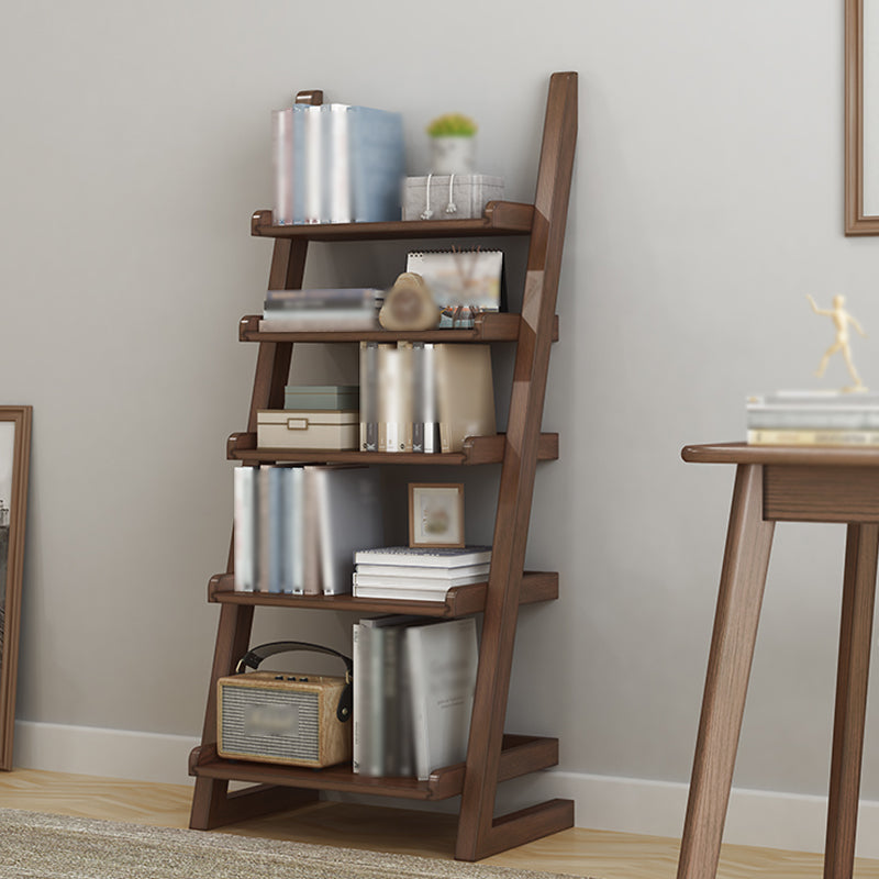 Modern Style Ladder Bookshelf Solid Wood Shelf Bookcase for Home Clearhalo 'Bookcases' 'furn' 'furn_bookcases' 'Furniture' 'furniture_bookcases' 'kitchen' 'kitchen_bookcases' 'Living Room Furniture' 'Office Furniture' 4708933