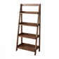 Modern Style Ladder Bookshelf Solid Wood Shelf Bookcase for Home 23.6"L x 13.4"W x 55.1"H Walnut Clearhalo 'Bookcases' 'furn' 'furn_bookcases' 'Furniture' 'furniture_bookcases' 'kitchen' 'kitchen_bookcases' 'Living Room Furniture' 'Office Furniture' 4708936