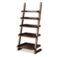 Modern Style Ladder Bookshelf Solid Wood Shelf Bookcase for Home 23.8"L x 15.6"W x 55.1"H Walnut Clearhalo 'Bookcases' 'furn' 'furn_bookcases' 'Furniture' 'furniture_bookcases' 'kitchen' 'kitchen_bookcases' 'Living Room Furniture' 'Office Furniture' 4708941