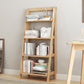 Modern Style Ladder Bookshelf Solid Wood Shelf Bookcase for Home 23.6"L x 13.4"W x 55.1"H Natural Clearhalo 'Bookcases' 'furn' 'furn_bookcases' 'Furniture' 'furniture_bookcases' 'kitchen' 'kitchen_bookcases' 'Living Room Furniture' 'Office Furniture' 4708943