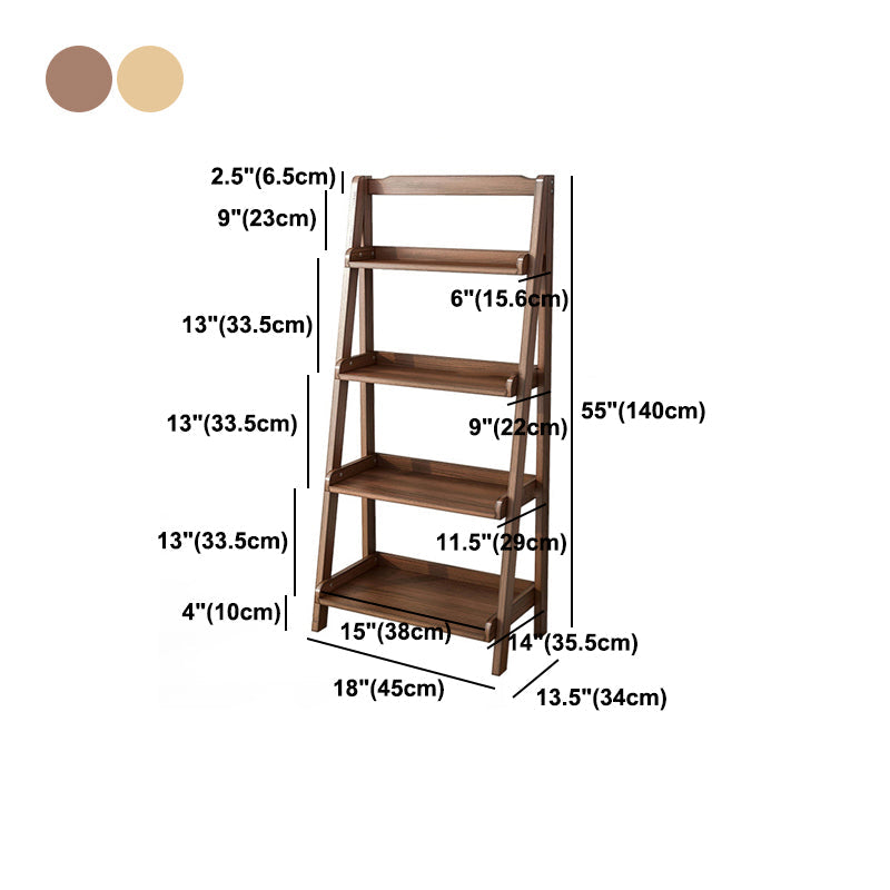 Modern Style Ladder Bookshelf Solid Wood Shelf Bookcase for Home Clearhalo 'Bookcases' 'furn' 'furn_bookcases' 'Furniture' 'furniture_bookcases' 'kitchen' 'kitchen_bookcases' 'Living Room Furniture' 'Office Furniture' 4708946