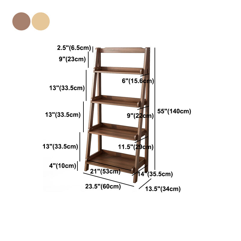 Modern Style Ladder Bookshelf Solid Wood Shelf Bookcase for Home Clearhalo 'Bookcases' 'furn' 'furn_bookcases' 'Furniture' 'furniture_bookcases' 'kitchen' 'kitchen_bookcases' 'Living Room Furniture' 'Office Furniture' 4708947