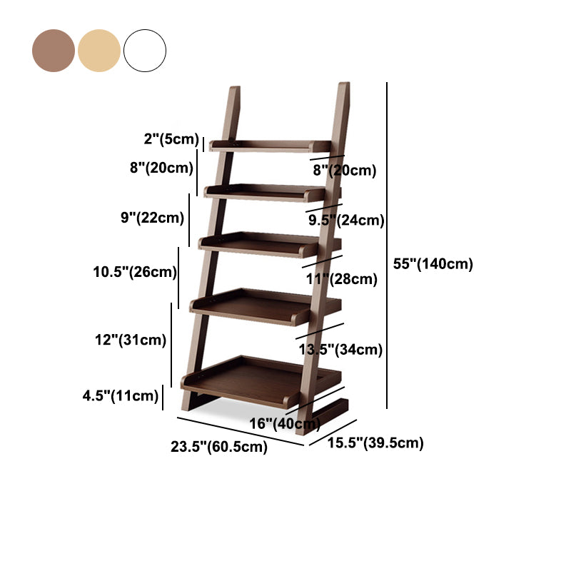 Modern Style Ladder Bookshelf Solid Wood Shelf Bookcase for Home Clearhalo 'Bookcases' 'furn' 'furn_bookcases' 'Furniture' 'furniture_bookcases' 'kitchen' 'kitchen_bookcases' 'Living Room Furniture' 'Office Furniture' 4708948