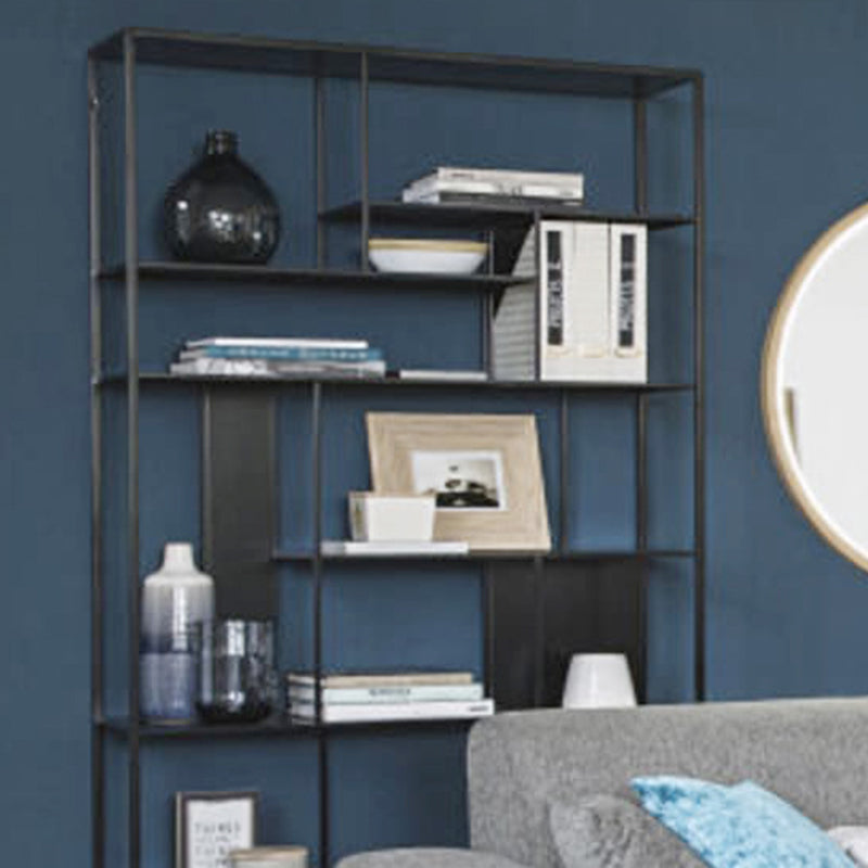 Industrial Style Metal Bookshelf Black Open Shelf Bookcase for Office Clearhalo 'Bookcases' 'furn' 'furn_bookcases' 'Furniture' 'furniture_bookcases' 'kitchen' 'kitchen_bookcases' 'Living Room Furniture' 'Office Furniture' 4708973