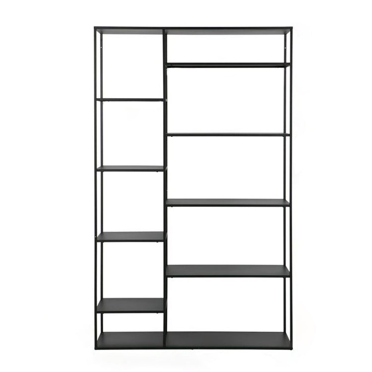 Minimalist Open Etagere Bookcase with Metal Rectangular Shelves Bookcase 39.4"L x 11.8"W x 74.8"H Clearhalo 'Bookcases' 'furn' 'furn_bookcases' 'Furniture' 'furniture_bookcases' 'kitchen' 'kitchen_bookcases' 'Living Room Furniture' 'Office Furniture' 4709024