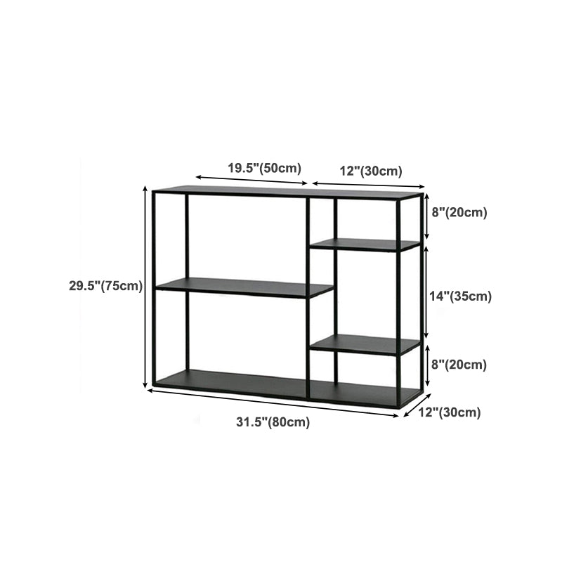 Minimalist Open Etagere Bookcase with Metal Rectangular Shelves Bookcase Clearhalo 'Bookcases' 'furn' 'furn_bookcases' 'Furniture' 'furniture_bookcases' 'kitchen' 'kitchen_bookcases' 'Living Room Furniture' 'Office Furniture' 4709035