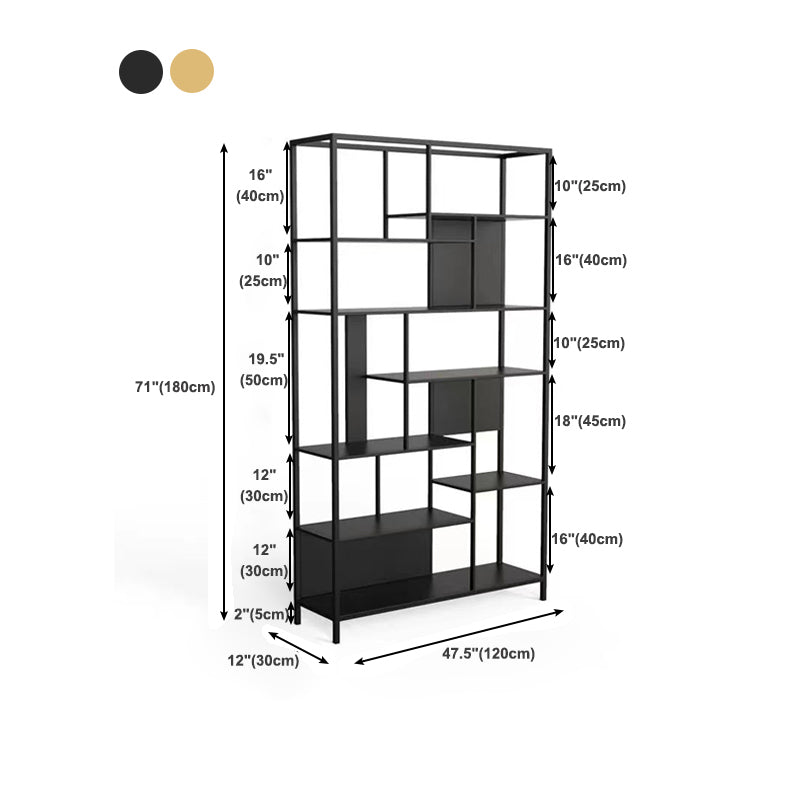 Open Etagere Bookcase Modern Style Shelf Bookcase with Metal Material Clearhalo 'Bookcases' 'furn' 'furn_bookcases' 'Furniture' 'furniture_bookcases' 'kitchen' 'kitchen_bookcases' 'Living Room Furniture' 'Office Furniture' 4709064