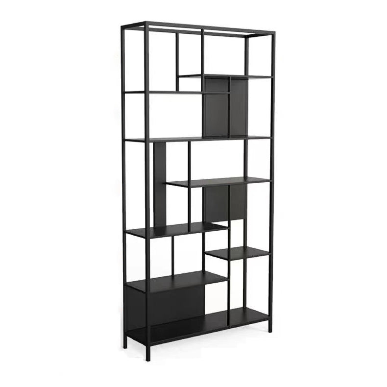 Open Metal Etagere Bookcase Modern Shelf Bookcase with Shelves Black Clearhalo 'Bookcases' 'furn' 'furn_bookcases' 'Furniture' 'furniture_bookcases' 'kitchen' 'kitchen_bookcases' 'Living Room Furniture' 'Office Furniture' 4709066