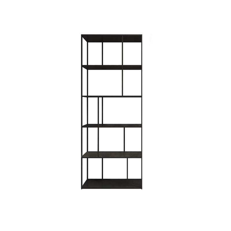 Industrial Style Metal Etagere Bookcase with Rectangular Shelves Bookcase 47"L x 10"W x 71"H Clearhalo 'Bookcases' 'furn' 'furn_bookcases' 'Furniture' 'furniture_bookcases' 'kitchen' 'kitchen_bookcases' 'Living Room Furniture' 'Office Furniture' 4709083