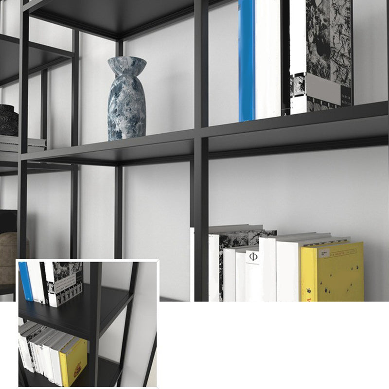 Industrial Style Metal Etagere Bookcase with Rectangular Shelves Bookcase Clearhalo 'Bookcases' 'furn' 'furn_bookcases' 'Furniture' 'furniture_bookcases' 'kitchen' 'kitchen_bookcases' 'Living Room Furniture' 'Office Furniture' 4709086