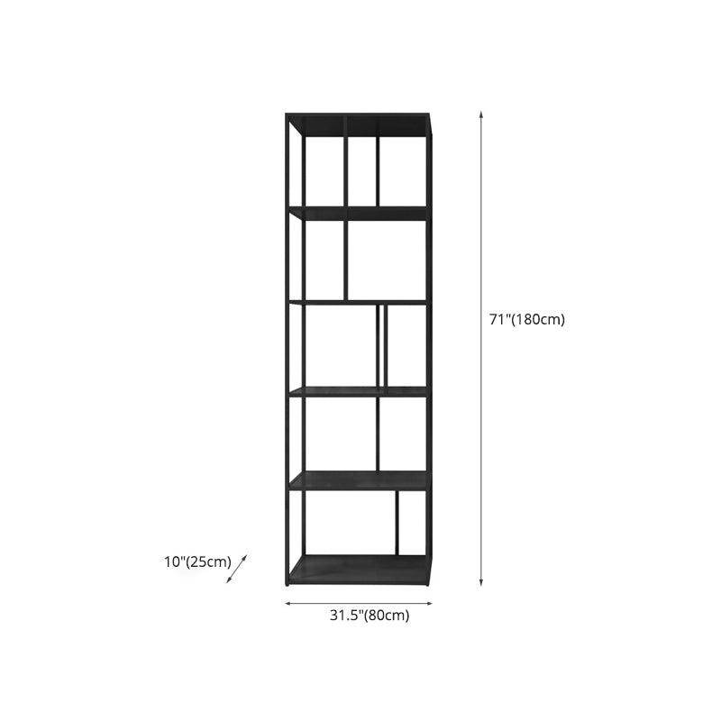 Industrial Style Metal Etagere Bookcase with Rectangular Shelves Bookcase Clearhalo 'Bookcases' 'furn' 'furn_bookcases' 'Furniture' 'furniture_bookcases' 'kitchen' 'kitchen_bookcases' 'Living Room Furniture' 'Office Furniture' 4709090