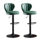 Industrial Design Armless Low Back Counter Stools for Home Leather Stools Dark Army Green 2 Piece Set Clearhalo 'Bar Furniture' 'Bar Stools' 'bar_stools' 'furn' 'furn_bar_stools' 'Furniture' 'furniture_bar_stools' 'Kitchen & Dining Furniture' 4713508
