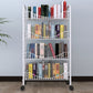 Steel Industrial Etagere Bookshelf Open Vertical Bookshelf with Caster Wheels Clearhalo 'Bookcases' 'furn' 'furn_bookcases' 'Furniture' 'furniture_bookcases' 'kitchen' 'kitchen_bookcases' 'Living Room Furniture' 'Office Furniture' 4718753