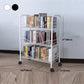 Steel Industrial Etagere Bookshelf Open Vertical Bookshelf with Caster Wheels Clearhalo 'Bookcases' 'furn' 'furn_bookcases' 'Furniture' 'furniture_bookcases' 'kitchen' 'kitchen_bookcases' 'Living Room Furniture' 'Office Furniture' 4718768