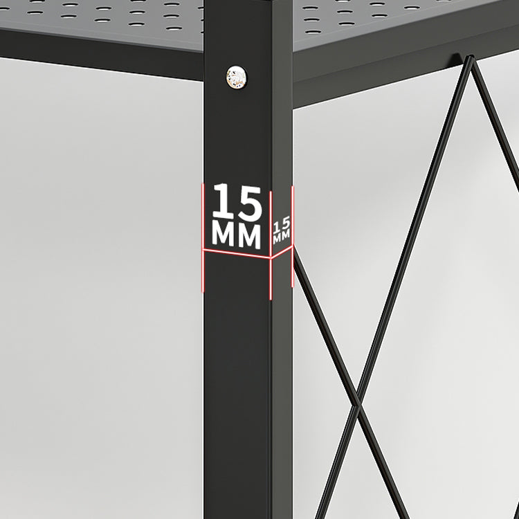 Industrial Open Etagere Bookshelf Metal Bookshelf with Caster Wheels Clearhalo 'Bookcases' 'furn' 'furn_bookcases' 'Furniture' 'furniture_bookcases' 'kitchen' 'kitchen_bookcases' 'Living Room Furniture' 'Office Furniture' 4718785